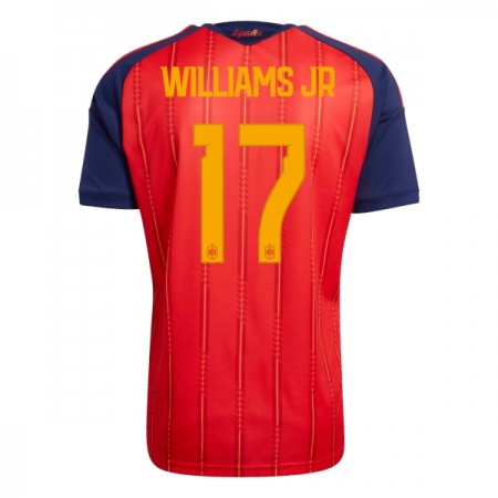 Camisolas Espanha Williams JR 17 1º Equipamento Principal World Cup 2026 Manga Curta