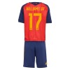 Camisolas Espanha Williams JR 17 Criança 1º Equipamento Principal World Cup 2026 Manga Curta