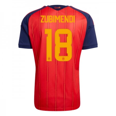 Camisolas Espanha ZUBIMENDI 18 1º Equipamento Principal World Cup 2026 Manga Curta