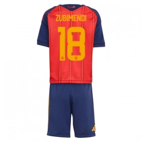 Camisolas Espanha ZUBIMENDI 18 Criança 1º Equipamento Principal World Cup 2026 Manga Curta