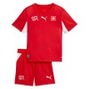 Camisolas Suíça Criança 1º Equipamento Principal World Cup 2026 Manga Curta