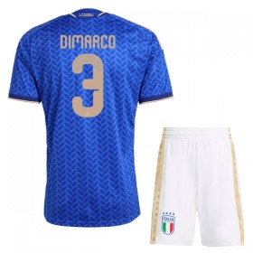 Camisolas Itália Dimarco 3 Criança 1º Equipamento Principal World Cup 2026 Manga Curta