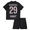 Camisolas Paris Saint-Germain B. Barcola 29 Jordan Criança 4º Equipamento 2025-26 Manga Curta