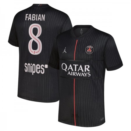 Camisolas Paris Saint-Germain Fabian 8 Jordan 4º Equipamento 2025-26 Manga Curta Camisolas Paris Saint-Germain Fabian 8 Jordan 4º Equipamento 2025-26 Manga Curta
