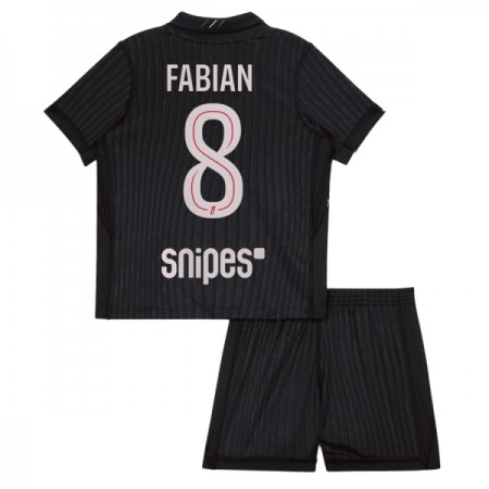 Camisolas Paris Saint-Germain Fabian 8 Jordan Criança 4º Equipamento 2025-26 Manga Curta