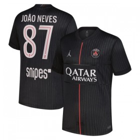 Camisolas Paris Saint-Germain Joao Neves 87 Jordan 4º Equipamento 2025-26 Manga Curta