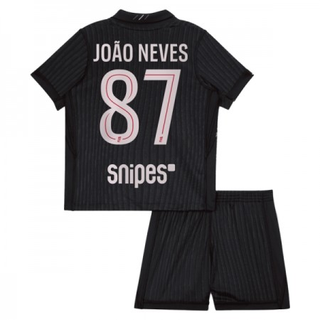 Camisolas Paris Saint-Germain Joao Neves 87 Jordan Criança 4º Equipamento 2025-26 Manga Curta Camisolas Paris Saint-Germain Joao Neves 87 Jordan Criança 4º Equipamento 2025-26 Manga Curta