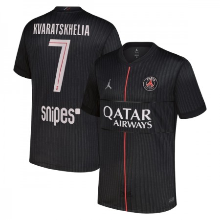 Camisolas Paris Saint-Germain Kvaratskhelia 7 Jordan 4º Equipamento 2025-26 Manga Curta Camisolas Paris Saint-Germain Kvaratskhelia 7 Jordan 4º Equipamento 2025-26 Manga Curta