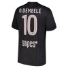 Camisolas Paris Saint-Germain O. Dembele 10 Jordan 4º Equipamento 2025-26 Manga Curta