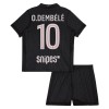 Camisolas Paris Saint-Germain O. Dembele 10 Jordan Criança 4º Equipamento 2025-26 Manga Curta Camisolas Paris Saint-Germain O. Dembele 10 Jordan Criança 4º Equipamento 2025-26 Manga Curta