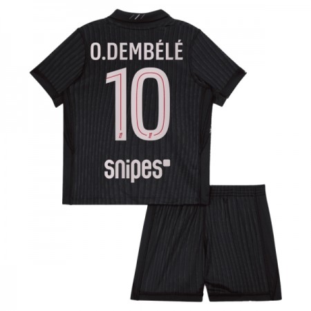 Camisolas Paris Saint-Germain O. Dembele 10 Jordan Criança 4º Equipamento 2025-26 Manga Curta Camisolas Paris Saint-Germain O. Dembele 10 Jordan Criança 4º Equipamento 2025-26 Manga Curta