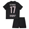 Camisolas Paris Saint-Germain Vitinha 17 Jordan Criança 4º Equipamento 2025-26 Manga Curta Camisolas Paris Saint-Germain Vitinha 17 Jordan Criança 4º Equipamento 2025-26 Manga Curta