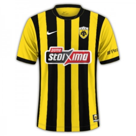 Camisolas AEK Athens 1º Equipamento Principal 2025-26 Manga Curta Camisolas AEK Athens 1º Equipamento Principal 2025-26 Manga Curta