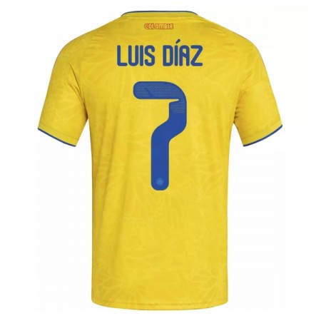 Camisolas Colômbia Luis Diaz 7 1º Equipamento Principal World Cup 2026 Manga Curta