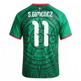 Camisolas México S.Gimenez 11 1º Equipamento Principal World Cup 2026 Manga Curta