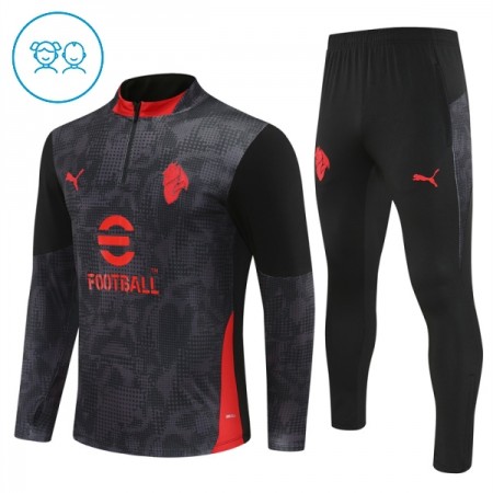 AC Milan Criança Sweat de Treino Preta Zíper 2025-26