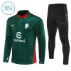 AC Milan Criança Sweat de Treino Verde Zíper 2025-26