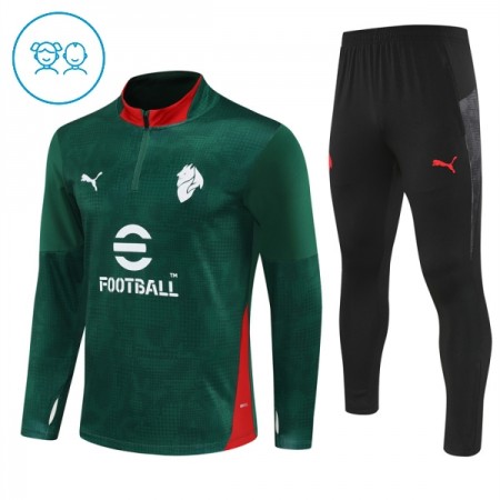 AC Milan Criança Sweat de Treino Verde Zíper 2025-26