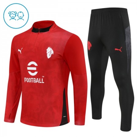AC Milan Criança Sweat de Treino Vermelha Zíper 2025-26