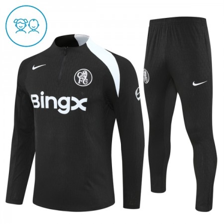 Chelsea Criança Sweat de Treino Preta Zíper 2025-26