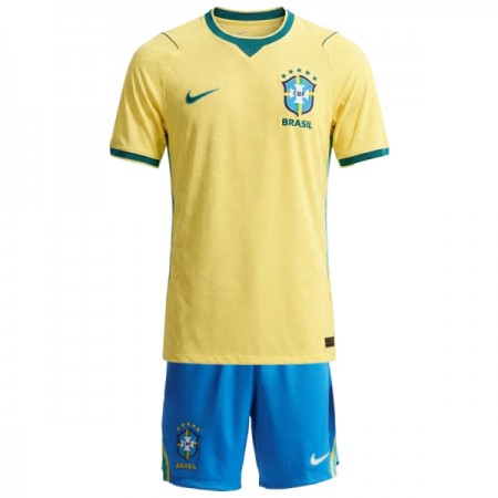 Camisolas Brasil Criança 1º Equipamento Principal World Cup 2026 Manga Curta