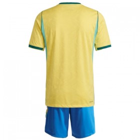Camisolas Brasil Criança 1º Equipamento Principal World Cup 2026 Manga Curta