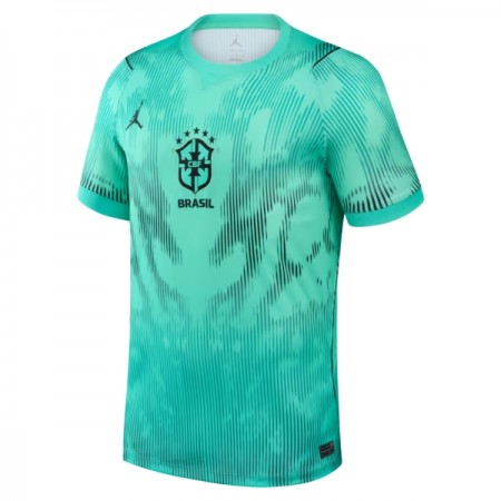 Camisolas Brasil Guarda Redes 2º Equipamento Alternativa World Cup 2026 Verde Manga Curta