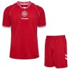 Camisolas Dinamarca Criança 1º Equipamento Principal World Cup 2026 Manga Curta