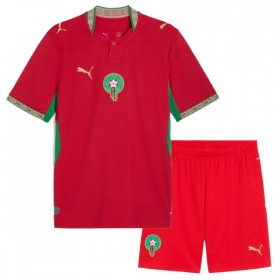 Camisolas Marrocos Criança 1º Equipamento Principal World Cup 2026 Manga Curta