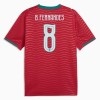 Camisolas Portugal B. Fernandes 8 1º Equipamento Principal World Cup 2026 Manga Curta
