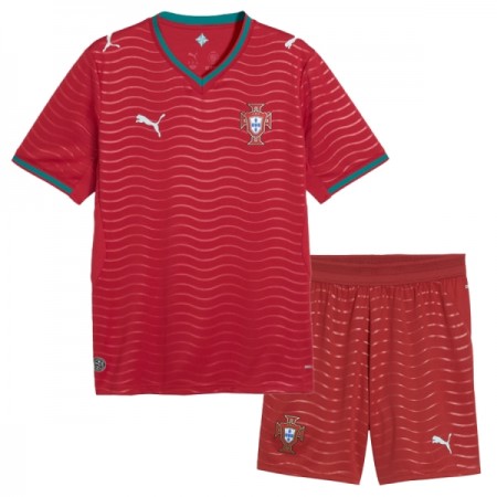 Camisolas Portugal Criança 1º Equipamento Principal World Cup 2026 Manga Curta