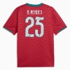Camisolas Portugal Nuno Mendes 25 1º Equipamento Principal World Cup 2026 Manga Curta