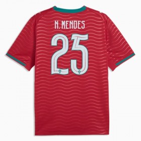 Camisolas Portugal Nuno Mendes 25 1º Equipamento Principal World Cup 2026 Manga Curta