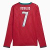 Camisolas Portugal Ronaldo 7 1º Equipamento Principal World Cup 2026 Manga Comprida
