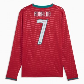 Camisolas Portugal Ronaldo 7 1º Equipamento Principal World Cup 2026 Manga Comprida