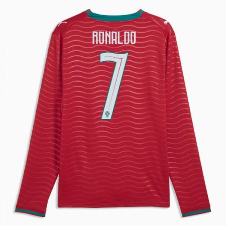 Camisolas Portugal Ronaldo 7 1º Equipamento Principal World Cup 2026 Manga Comprida