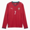 Camisolas Portugal Ronaldo 7 1º Equipamento Principal World Cup 2026 Manga Comprida