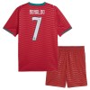 Camisolas Portugal Ronaldo 7 Criança 1º Equipamento Principal World Cup 2026 Manga Curta