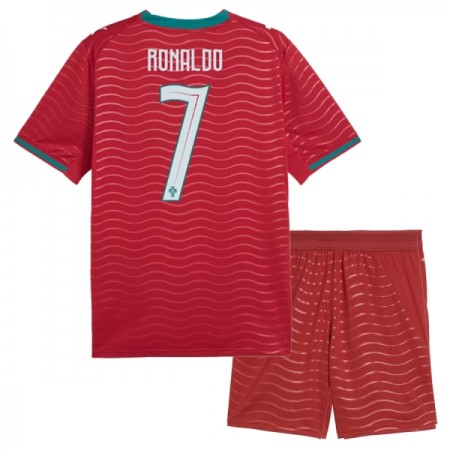 Camisolas Portugal Ronaldo 7 Criança 1º Equipamento Principal World Cup 2026 Manga Curta