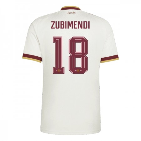 Camisolas Espanha Zubimendi 18 2º Equipamento Alternativa World Cup 2026 Manga Curta