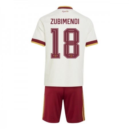 Camisolas Espanha Zubimendi 18 Criança 2º Equipamento Alternativa World Cup 2026 Manga Curta