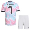Camisolas Bélgica De Bruyne 7 Criança 2º Equipamento Alternativa World Cup 2026 Manga Curta