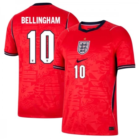 Camisolas Inglaterra Bellingham 10 2º Equipamento Alternativa World Cup 2026 Manga Curta