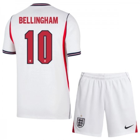 Camisolas Inglaterra Bellingham 10 Criança 1º Equipamento Principal World Cup 2026 Manga Curta