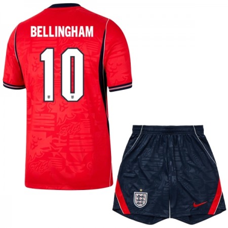 Camisolas Inglaterra Bellingham 10 Criança 2º Equipamento Alternativa World Cup 2026 Manga Curta