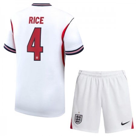 Camisolas Inglaterra Rice 4 Criança 1º Equipamento Principal World Cup 2026 Manga Curta
