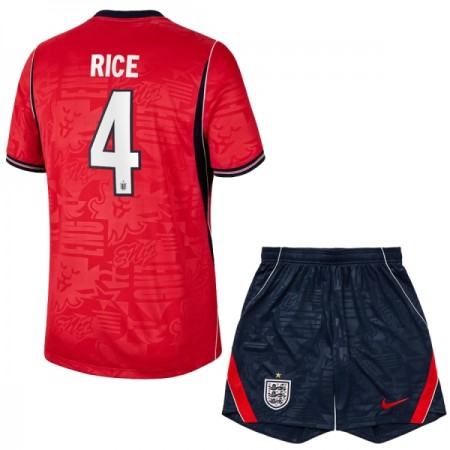 Camisolas Inglaterra Rice 4 Criança 2º Equipamento Alternativa World Cup 2026 Manga Curta