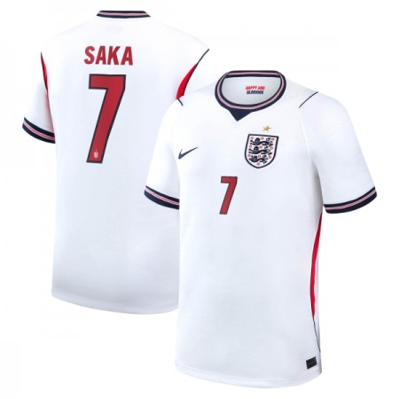 Camisolas Inglaterra Saka 7 1º Equipamento Principal World Cup 2026 Manga Curta