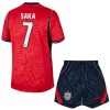 Camisolas Inglaterra Saka 7 Criança 2º Equipamento Alternativa World Cup 2026 Manga Curta