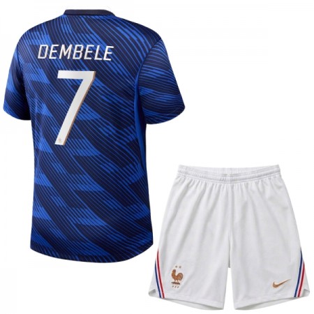 Camisolas França O. Dembele 7 Criança 1º Equipamento Principal World Cup 2026 Manga Curta